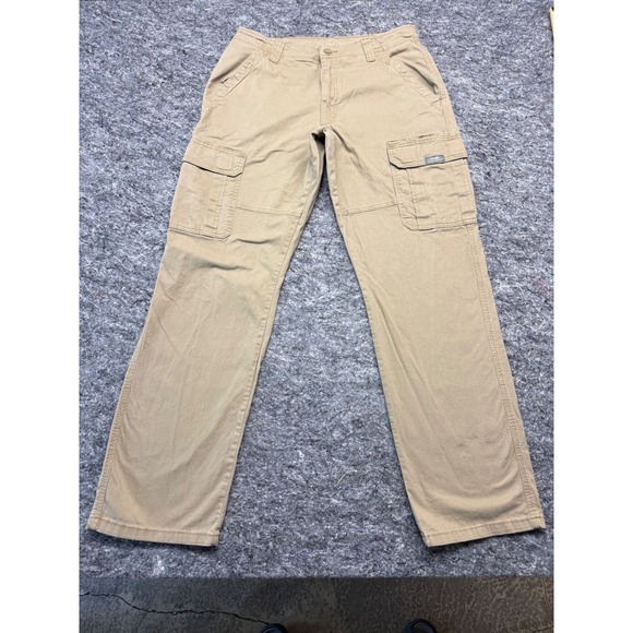Wrangler Other - Wrangler Mens Cargo Pants Tan Khaki Straight Leg Cotton Stretch 32x32 70ABWEW